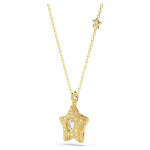 Sublima pendant Round cut, Star, Multicolored, 18K gold finish